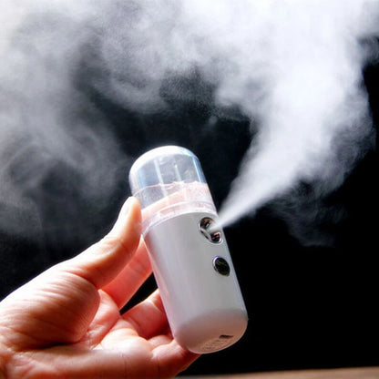 Mini USB Cool Mist Humidifier – Portable 30ml Rechargeable Face Sprayer for Car, Home & Office