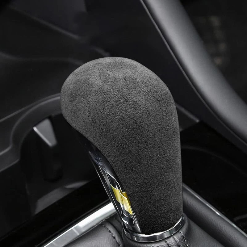 Car Gear Shift Knob Cover Suede