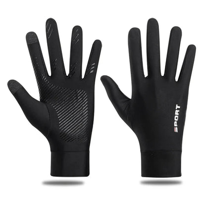 Ice Silk Touchscreen Sport Gloves – UV Protection, Anti-Slip, Unisex