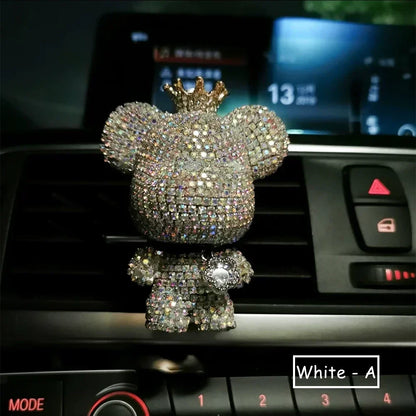 Rhinestone Bear Car Ornaments