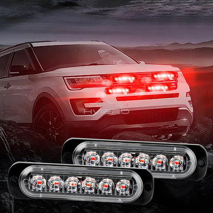 12-24V LED Strobe Lights - 18-Mode Vehicle Warning Set