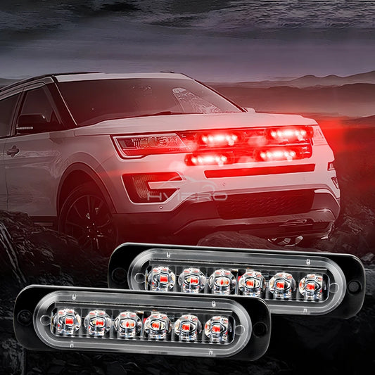 12-24V LED Strobe Lights - 18-Mode Vehicle Warning Set