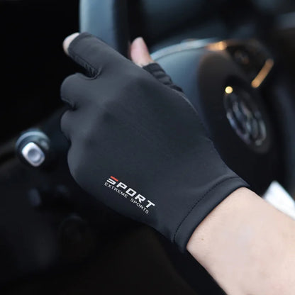 Ice Silk Driving Gloves – UV Protection, Anti-Slip, Unisex