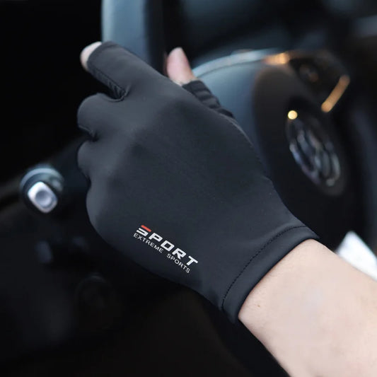Ice Silk Driving Gloves – UV Protection, Anti-Slip, Unisex