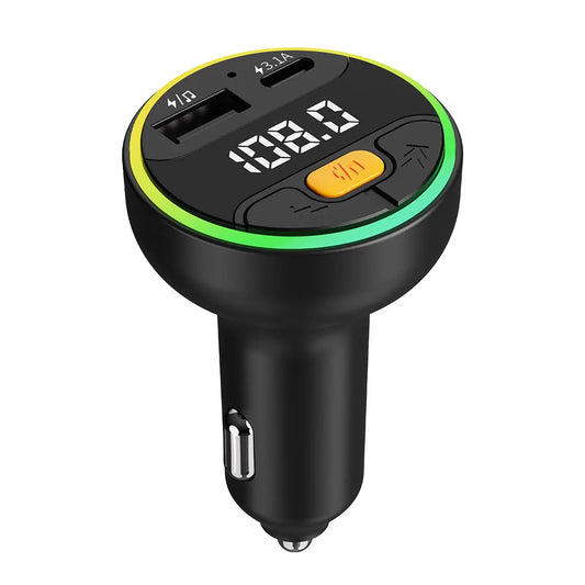 블루투스 5.3 FM 트랜스미터 차량용 키트 15W USB-C 충전기