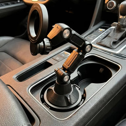 Magnetic Cup Holder Phone Mount - 360 Rotating Car Stand
