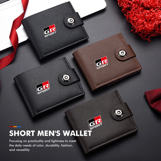 PU Leather Snap Button Wallet & Coin Purse – Classic Card Holder