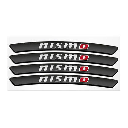 Aluminum Car Wheel Hub Stickers – Tire Rim Decoration (4 pcs)