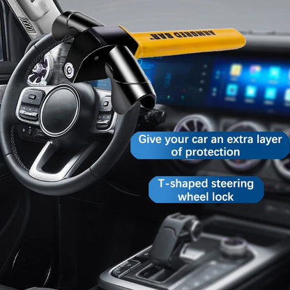 Steering Wheel Lock | High-Visibility Anti-Theft Bar