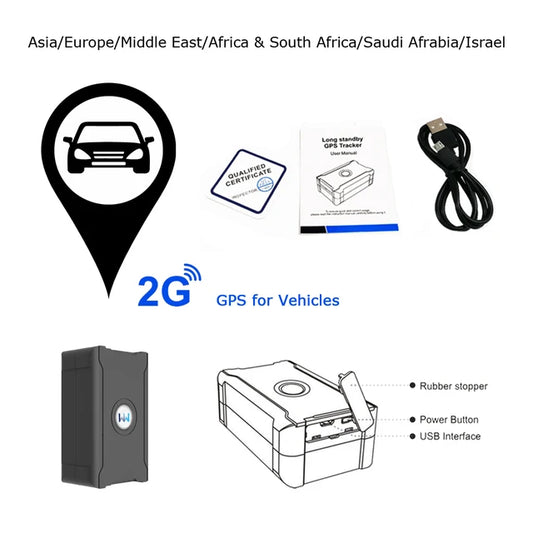 2G/4G GPS Tracker No SIM – Vehicle & Asset Tracking 6000mAh