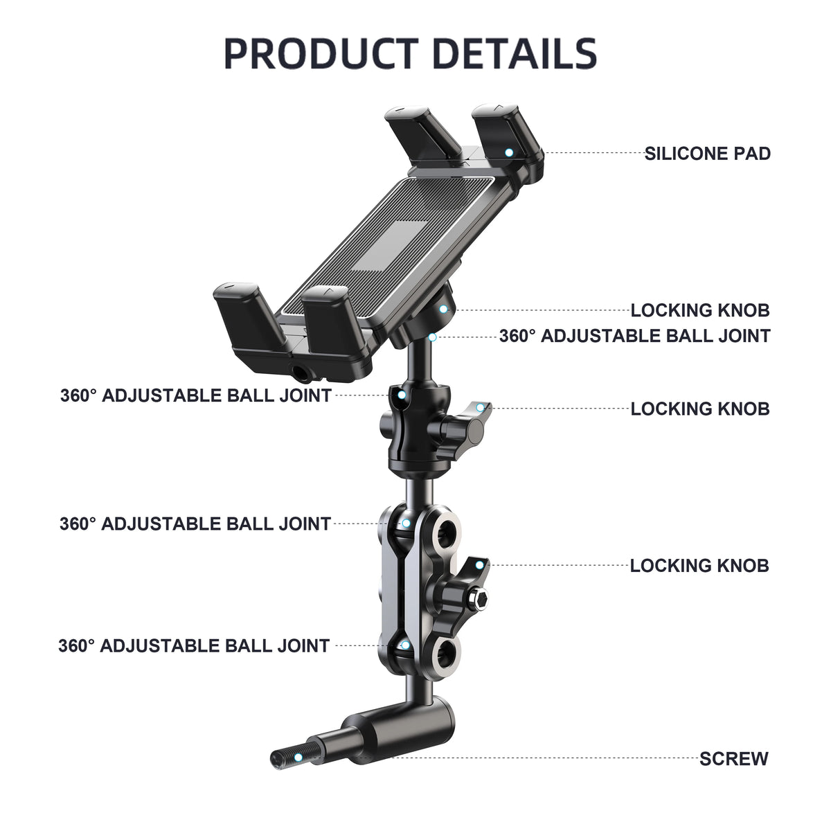 A-Pillar Phone Holder for Car and Truck