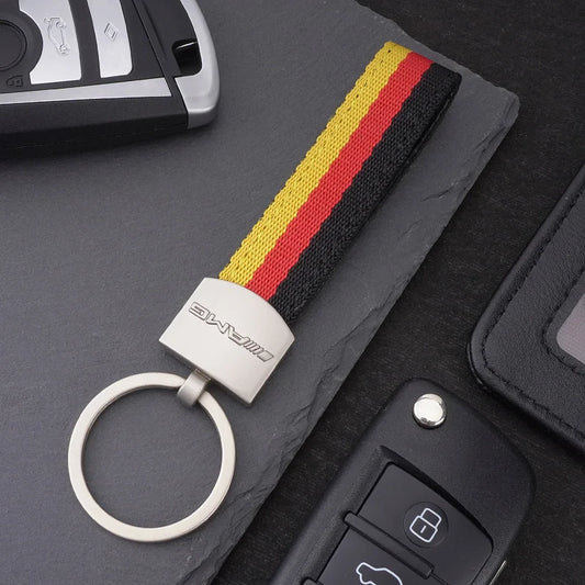 High Quality Metal Leather AMG Keychain