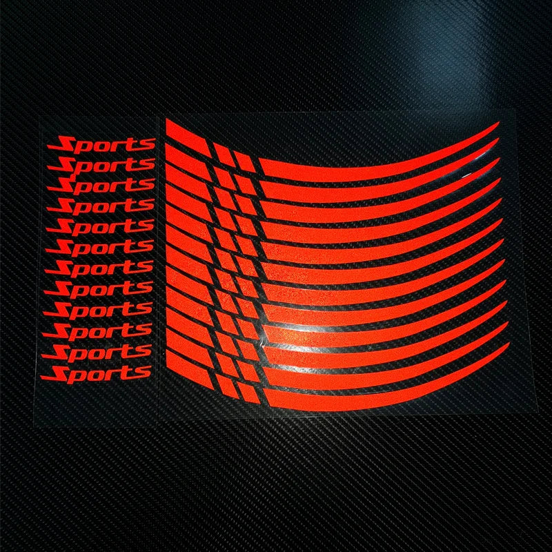 Motorcycle Wheel Rim Stripe Sticker – Reflective Decal Tape for 18-21 Inch Wheels