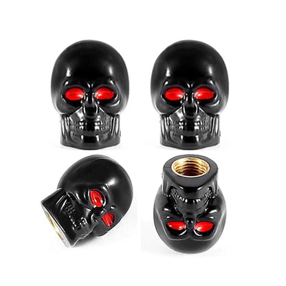 4PCS Set Skull Style Valve Cap