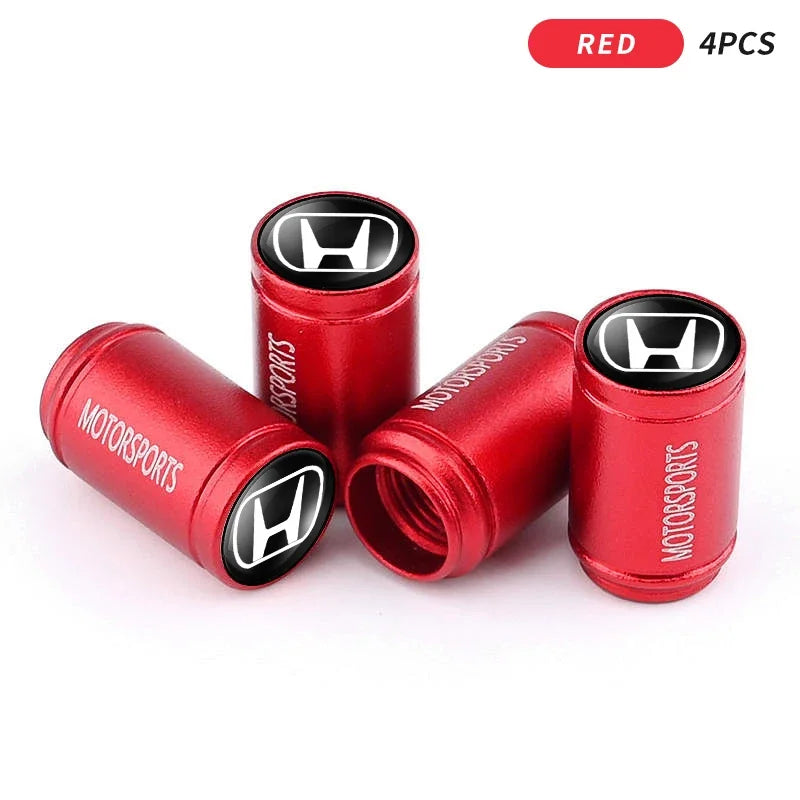 3D Aluminum Alloy Tire Valve Dust Caps – Car Wheel Accessories (4 pcs)