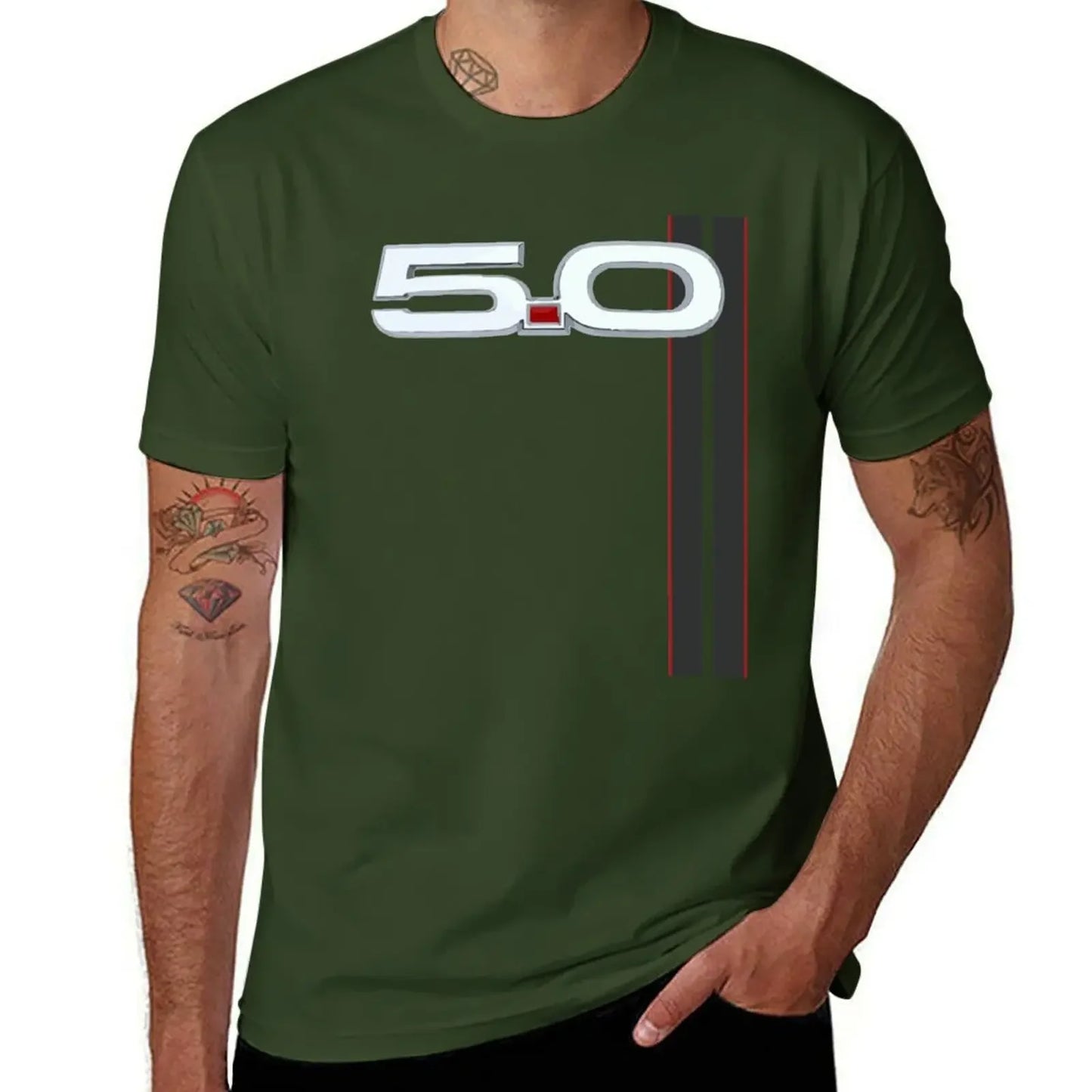 Racing Stripes Graphic T-Shirt | V8 GT Muscle Car Tee
