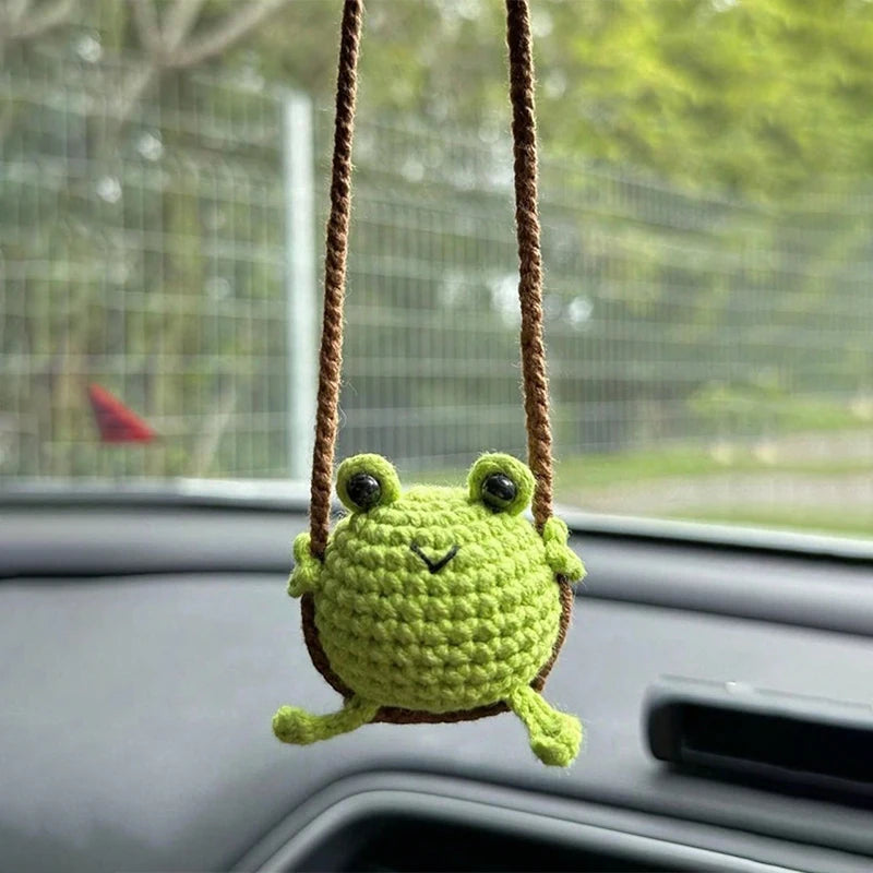 Cute Crochet Animal Car Pendant