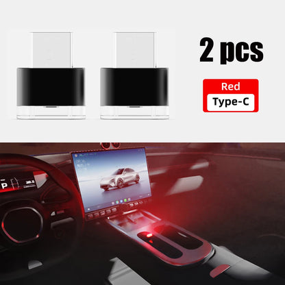 Mini Type-C LED Ambient Light – Plug & Play Car & Indoor Atmosphere Lamp (2 pcs)