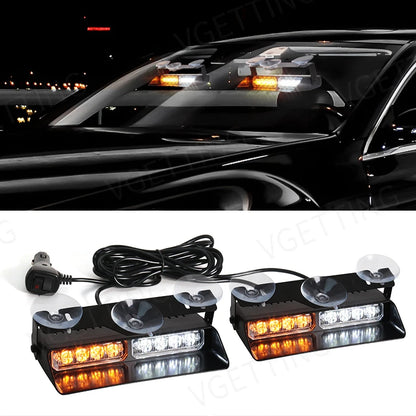 2-in-1 LED Strobe Light Bar - 12V Front Warning Light