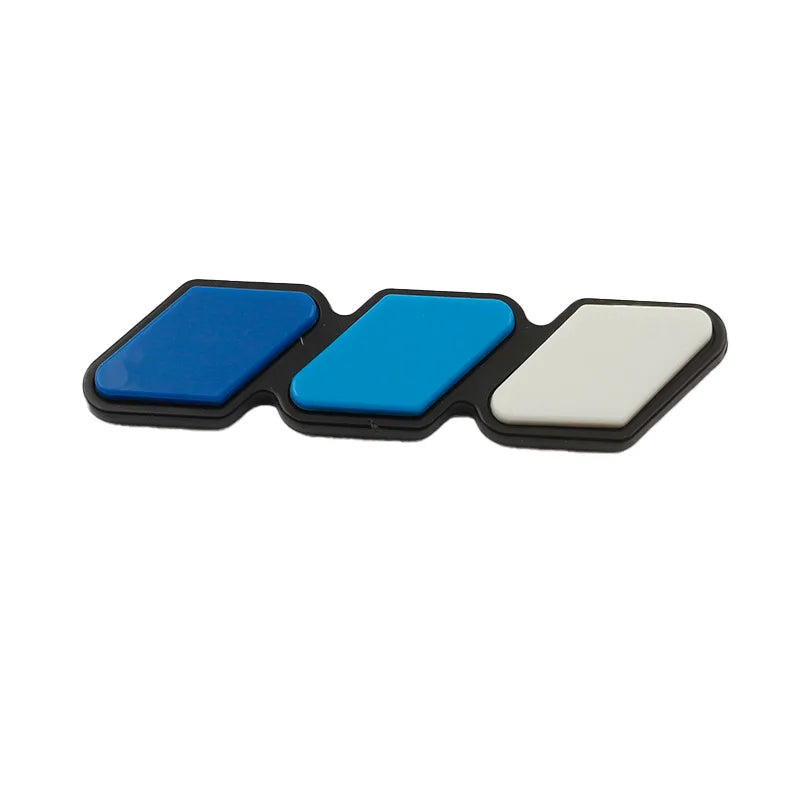 3D Tri-Color Front Grille Emblem Sticker – Car Badge Decal