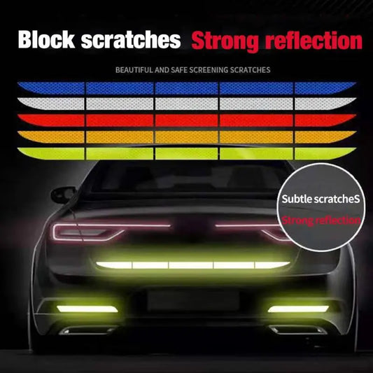 Reflective Warning Safety Tape Strips – Anti-Collision Car Trunk Decal