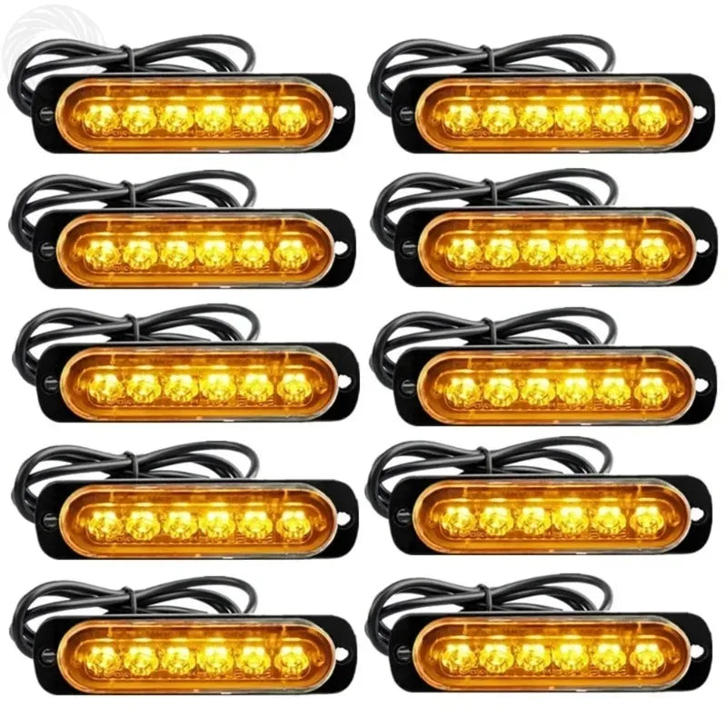 2-Piece LED Strobe Warning Light Kit 12V/24V