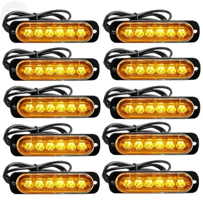 2-Piece LED Strobe Warning Light Kit 12V/24V