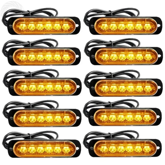 2-Piece LED Strobe Warning Light Kit 12V/24V