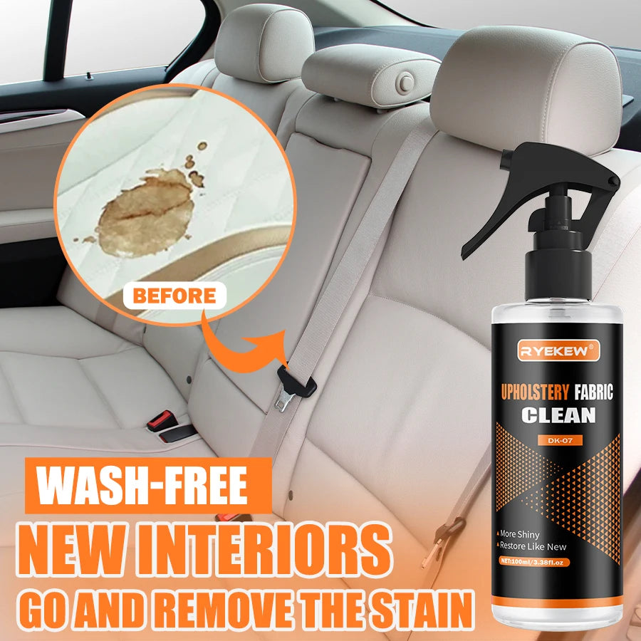 Car Interior Cleaner Spray – Deep Clean Leather, Fabric, Plastic & Seat Belts