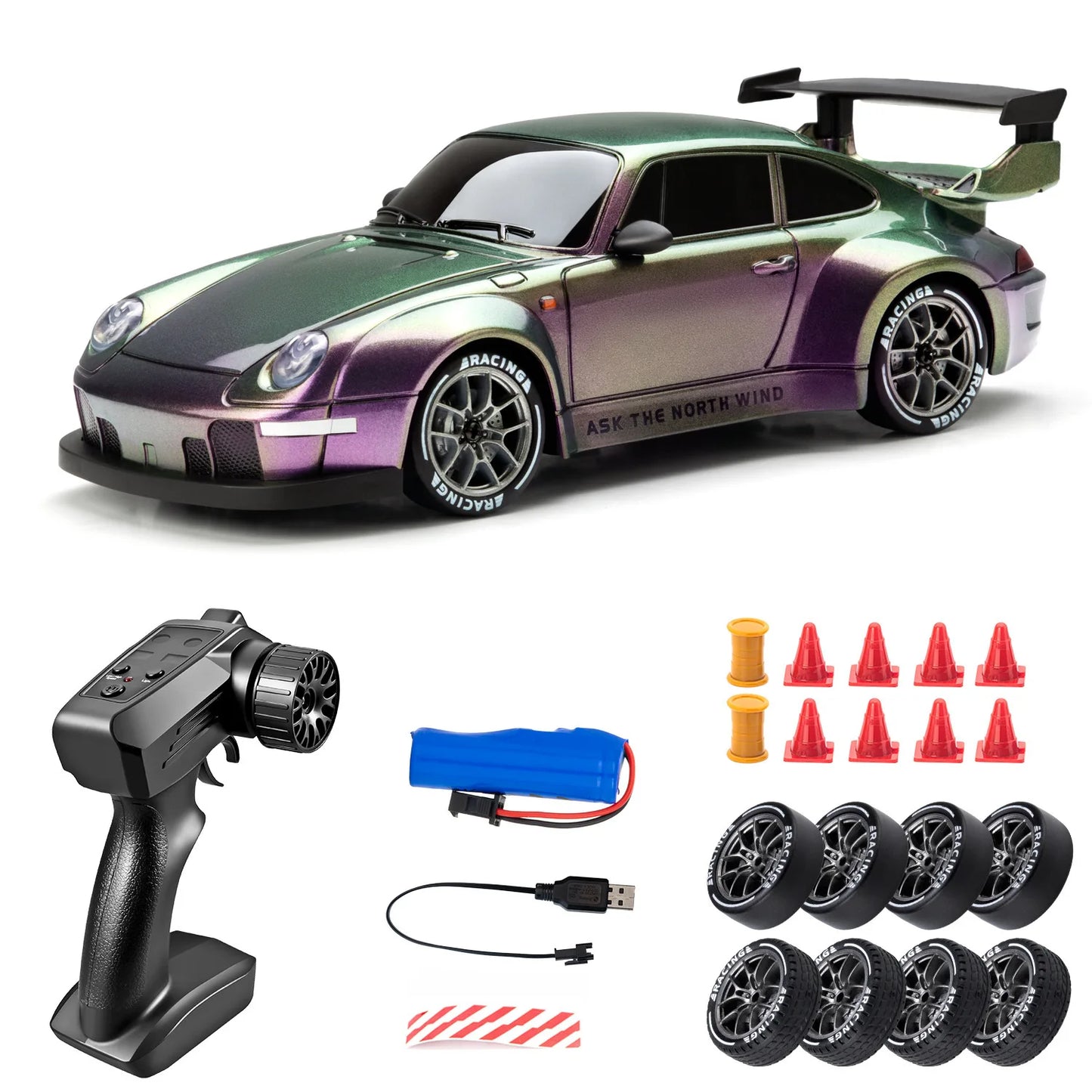 RC Drift Car 1:24 – 4WD High Speed Remote Control Car with LED Lights