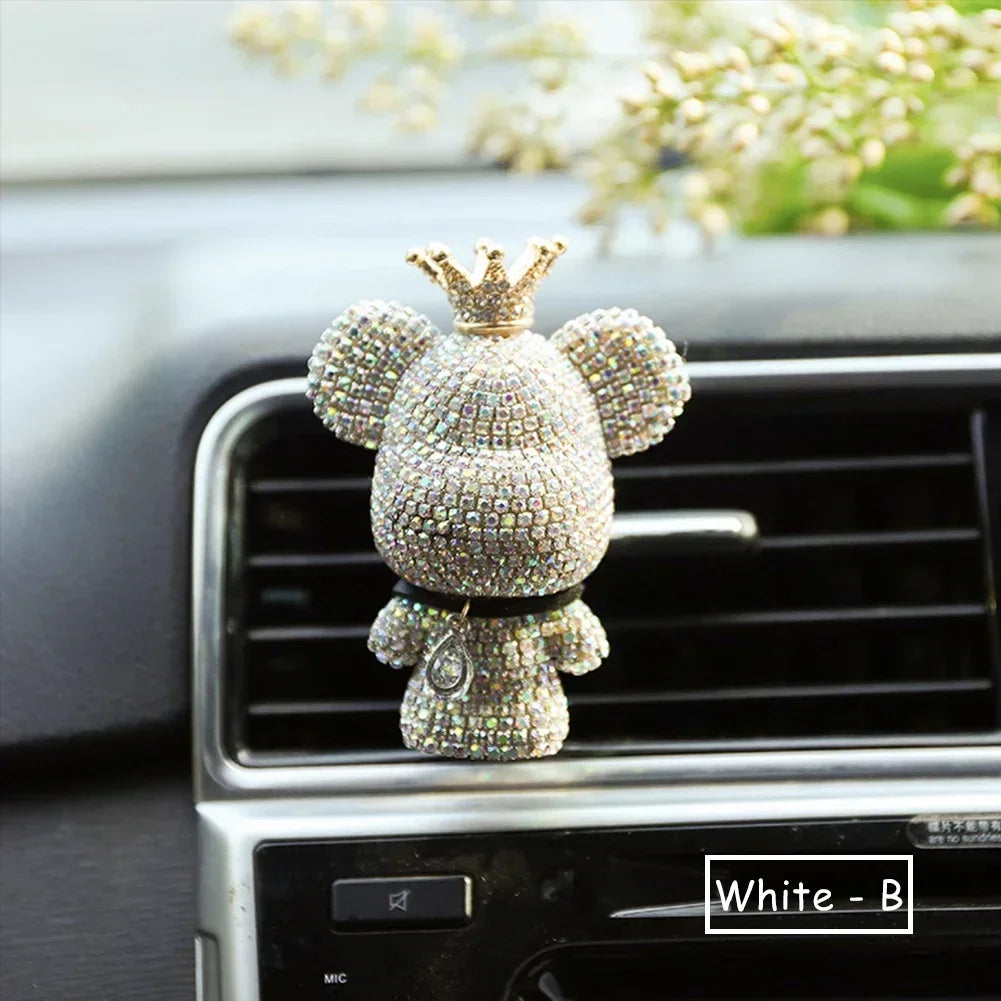 Rhinestone Bear Car Ornaments