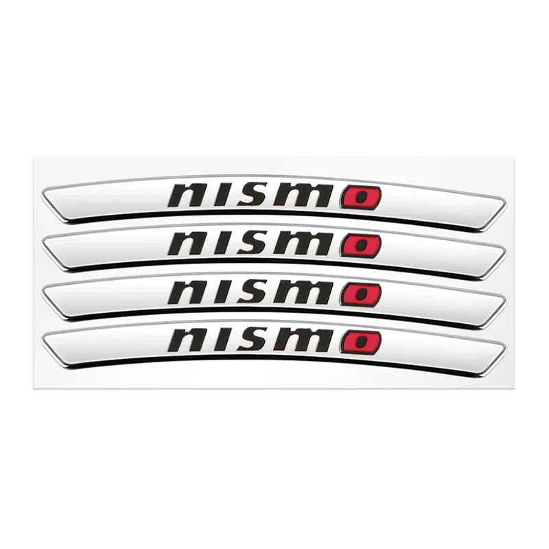 Aluminum Car Wheel Hub Stickers – Tire Rim Decoration (4 pcs)