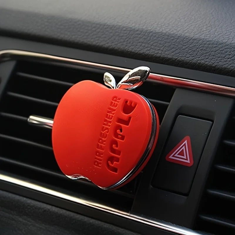 Apple-Shaped Car Air Freshener | Floral Fragrance Vent Clip