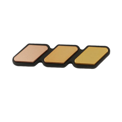 3D Tri-Color Front Grille Emblem Sticker – Car Badge Decal