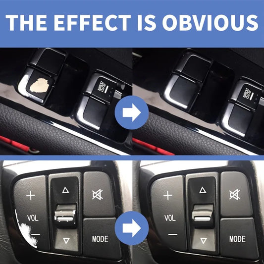 Car Interior Paint Repair Pen - Black Touch-Up for Scratches on Dashboard, Steering Wheel & Leather