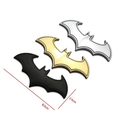 3D Bat Metal Car Sticker – Emblem Decal for Cars & Motorcycles