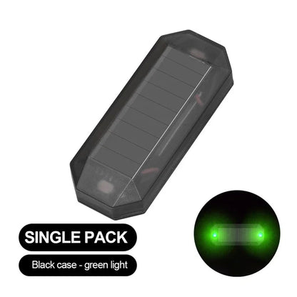 Solar Car Warning Light - LED Night Security Beacon