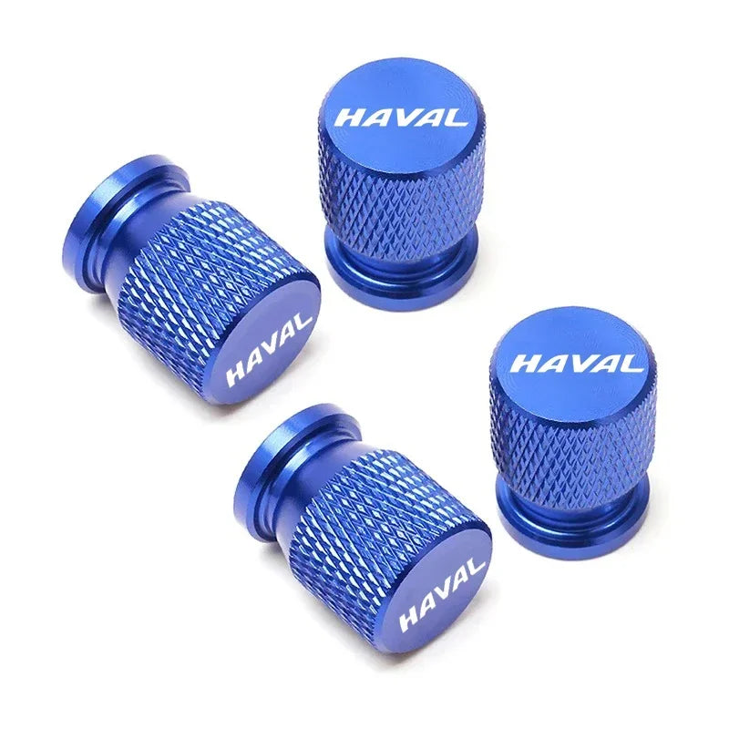 CNC Aluminum Tire Valve Stem Caps – Set of 4 | 7 Colors
