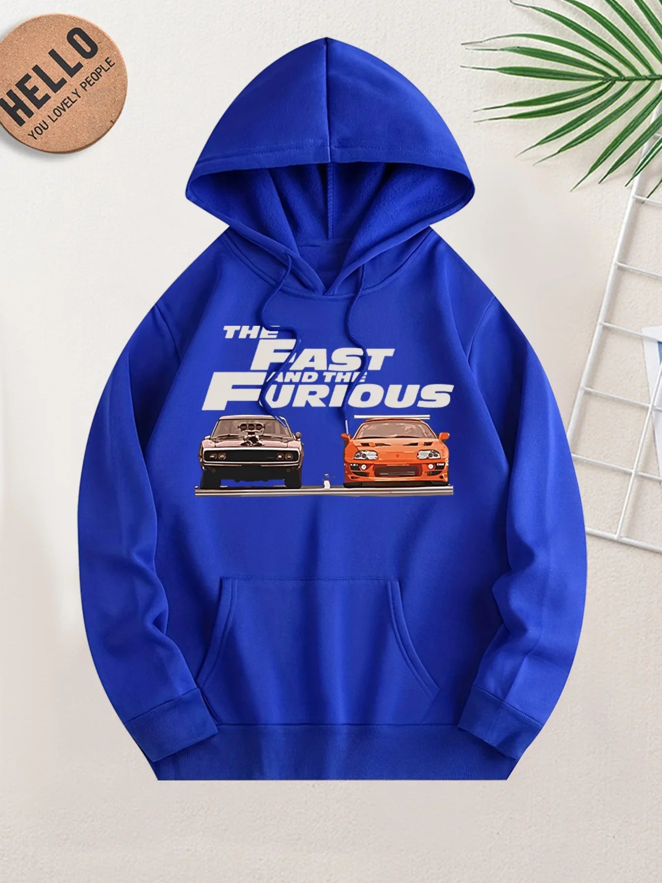 Racing Car Print Hoodie – Unisex Fleece Pullover