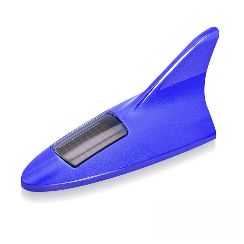 Car Solar LED Anti Collision Light Shark Fin Antenna