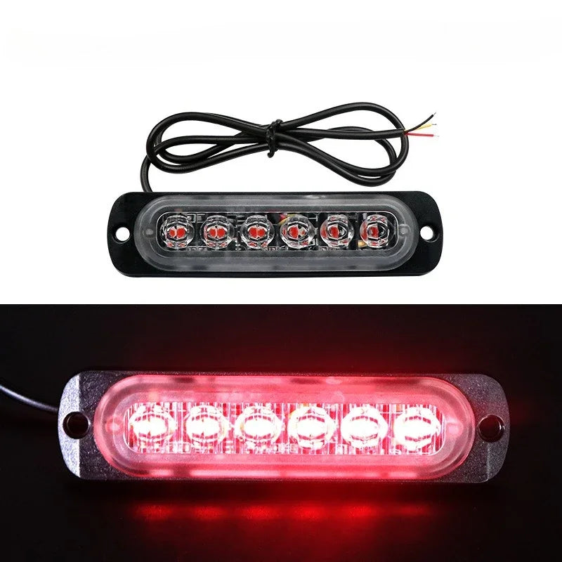2-Piece LED Strobe Warning Light Kit 12V/24V