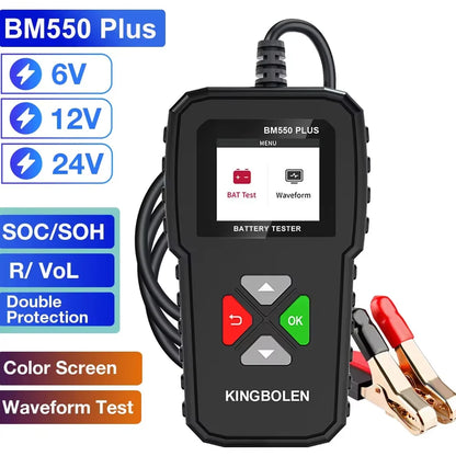 Car Battery Tester 6V 12V 24V 100-2000 CCA Digital Analyzer