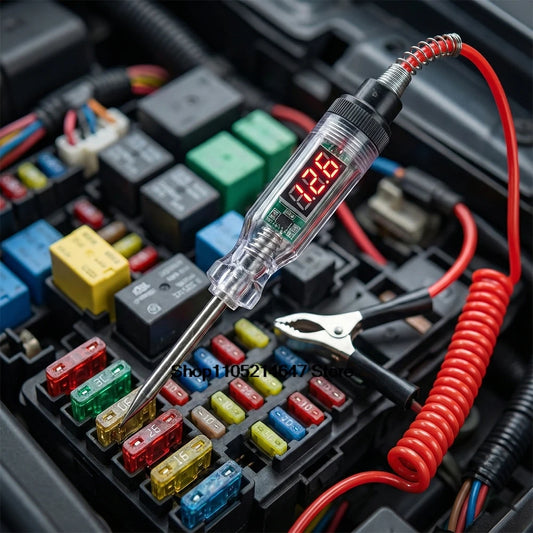 Voltage Circuit Tester Pen – 5–120V LCD Diagnostic Probe for Cars & Trucks