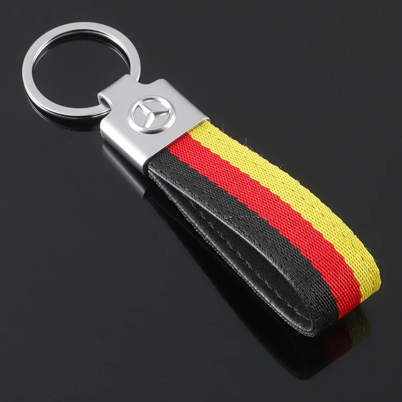 High Quality Metal Leather AMG Keychain