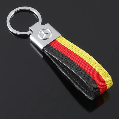 High Quality Metal Leather AMG Keychain