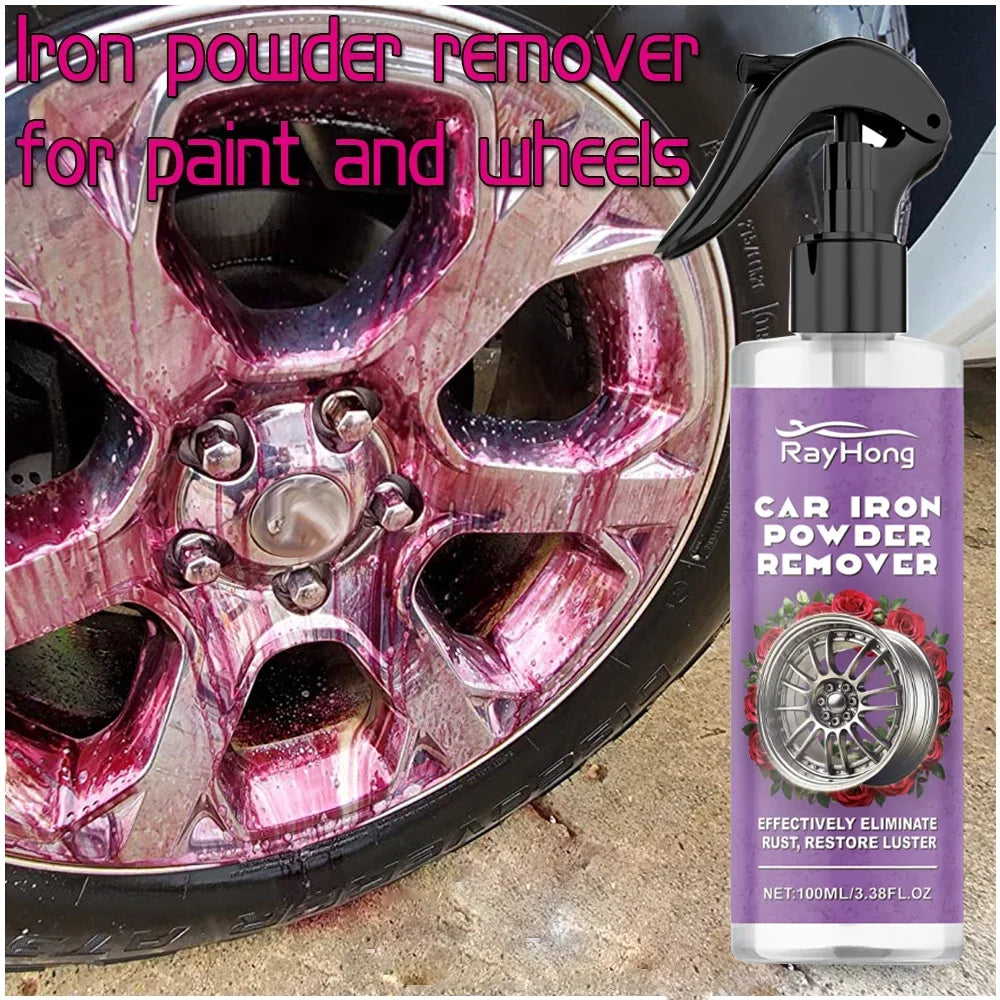 Car Iron Particle & Rust Remover Spray – Paint & Wheel Cleaner (3 x 100ml)