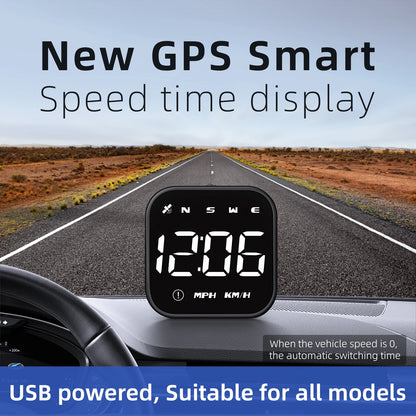 GPS Head-Up Display – Mini HUD Speedometer KMH/MPH for Cars, Trucks & Bikes