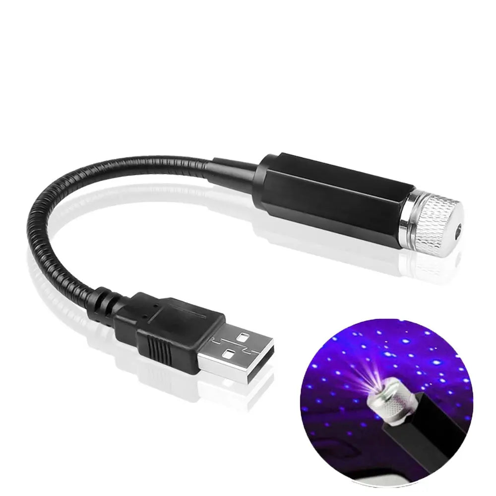 USB Starry Sky Car Roof Light Projector