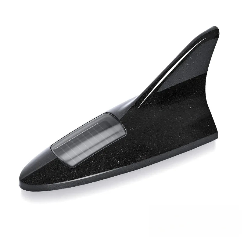 Car Solar LED Anti Collision Light Shark Fin Antenna