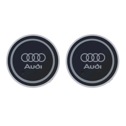 7-Color LED Car Cup Holder Light – Luminous Coaster (Set of 2)